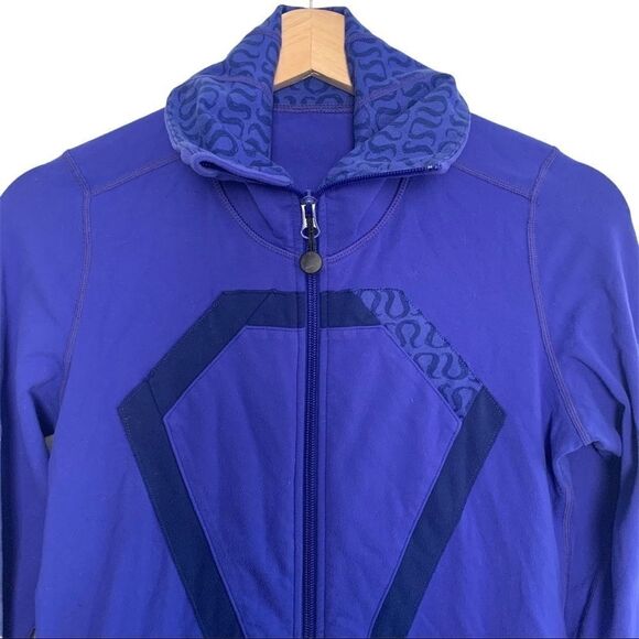 Lululemon Origami Stride Jacket Purple Mini Print - Picture 2 of 6
